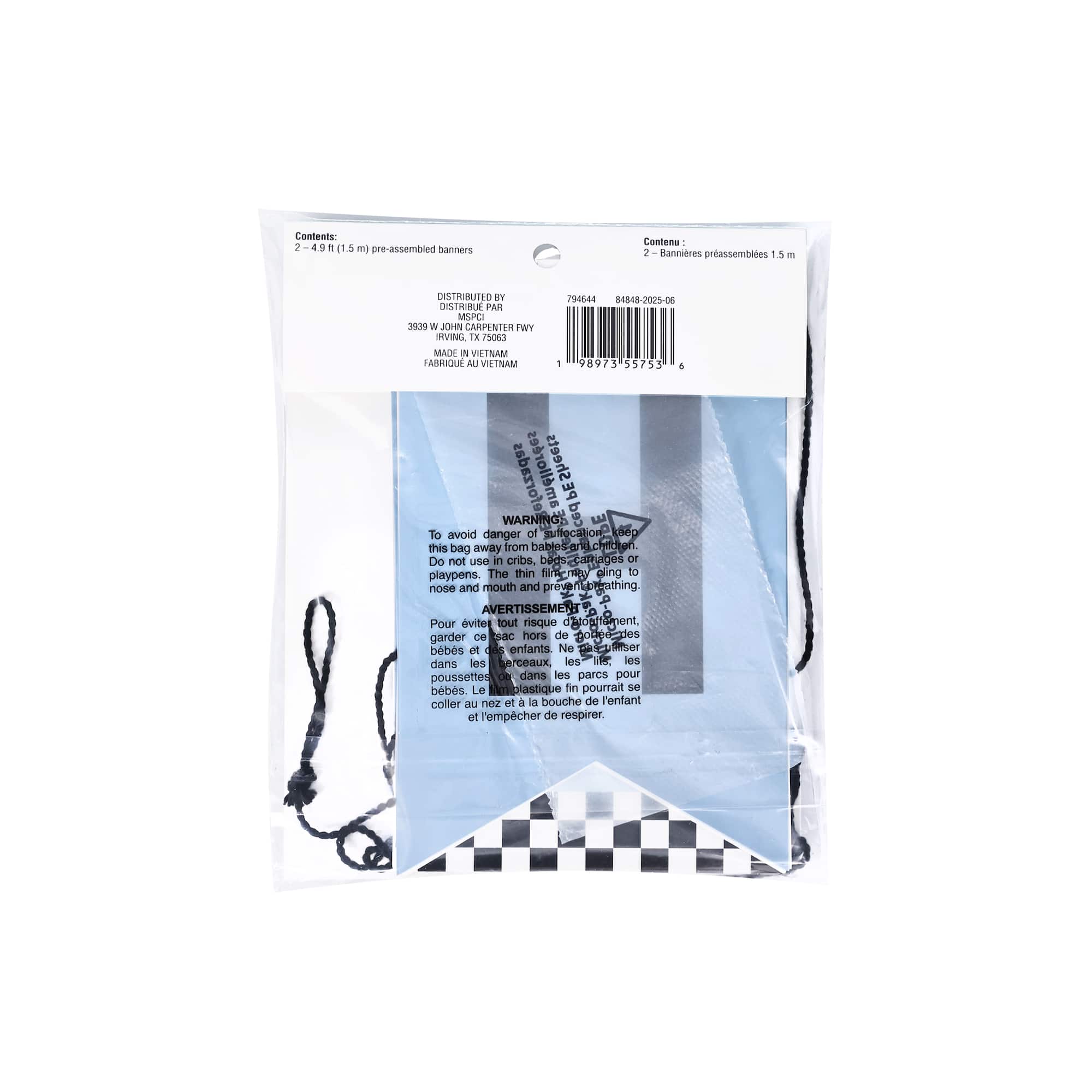 12 Pack: 5ft. Blue Happy Birthday Racing Banner Set by Celebrate It™
